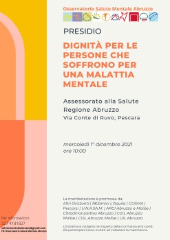 DIGNITA' PER LE PERSONE CHE SOFFRONO PER UNA MALATTIA MENTALE